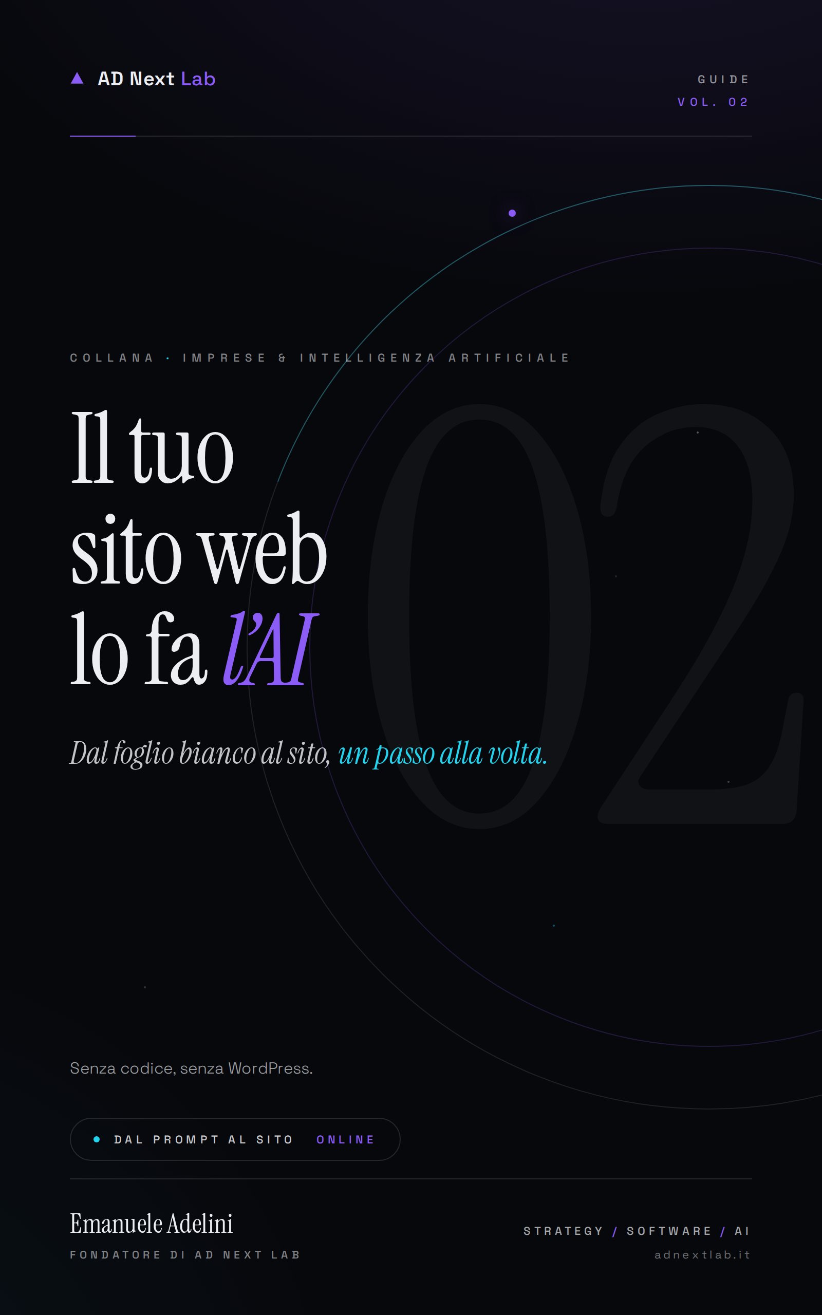 Copertina — Il tuo sito web lo fa l'AI, di Emanuele Adelini
