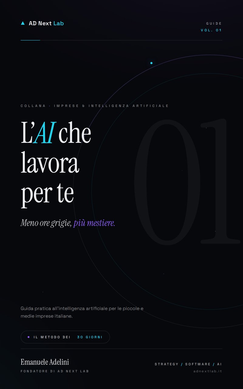 Copertina — L'AI che lavora per te, di Emanuele Adelini